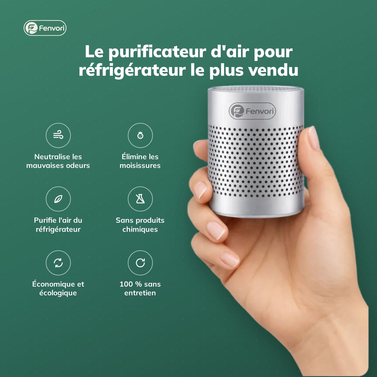 Fenvori — Purificateur d'air pour réfrigérateur