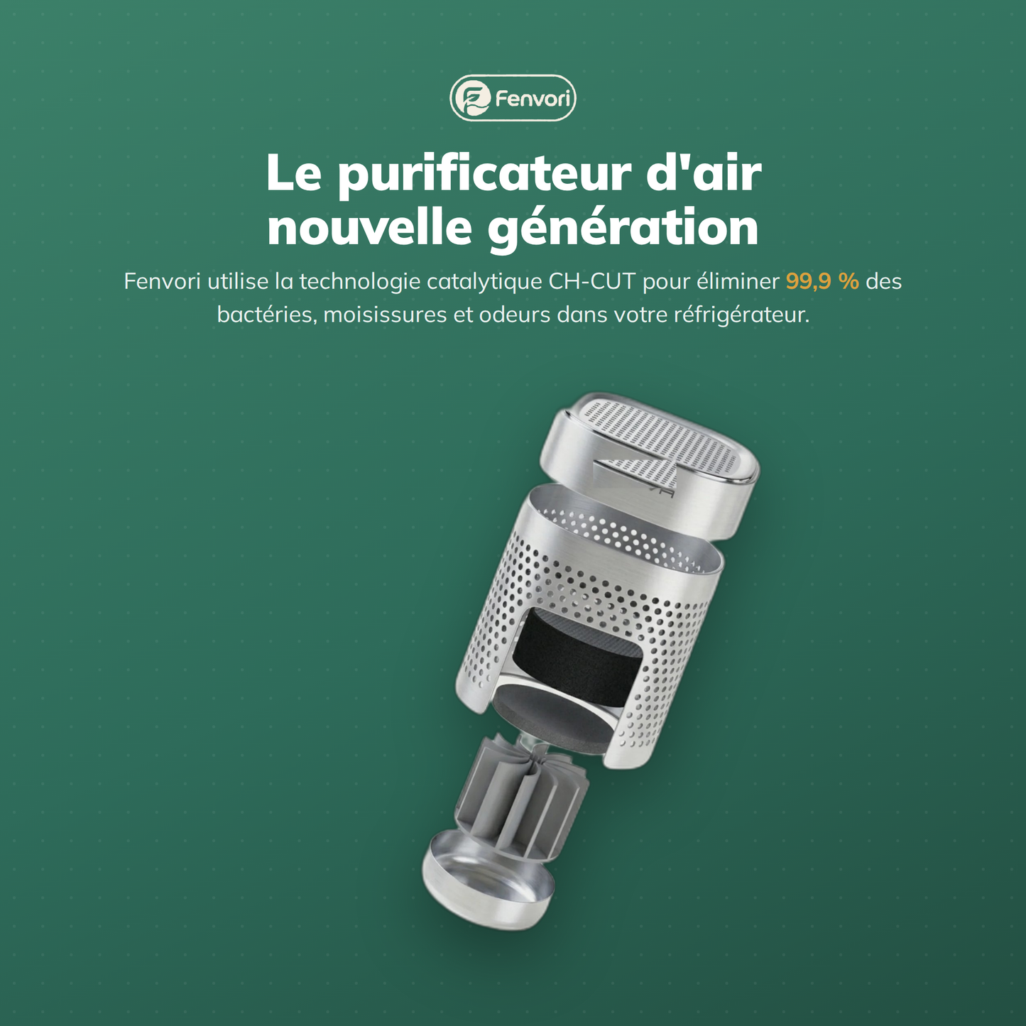 Fenvori — Purificateur d'air pour réfrigérateur