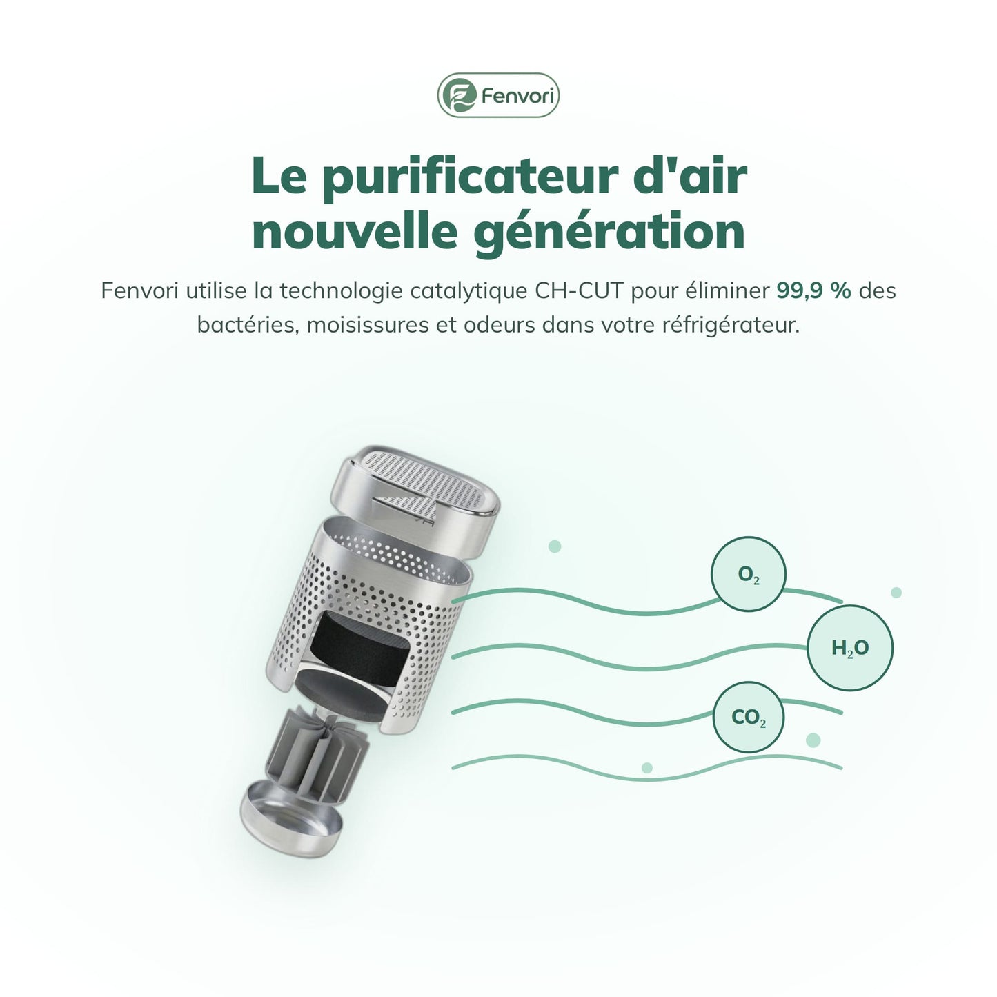 Fenvori — Purificateur d'air pour réfrigérateur